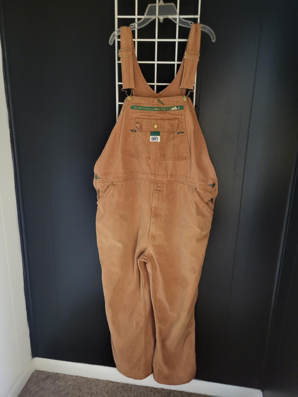 liberty Tan Workwear Men's Canvas Overalls, 42x30